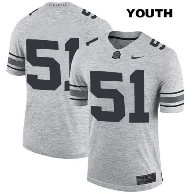 Youth NCAA Ohio State Buckeyes Antwuan Jackson #51 College Stitched No Name Authentic Nike Gray Football Jersey GH20J61HD